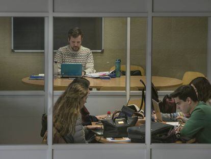 Alumnos en la Universidad Autónoma de Madrid.