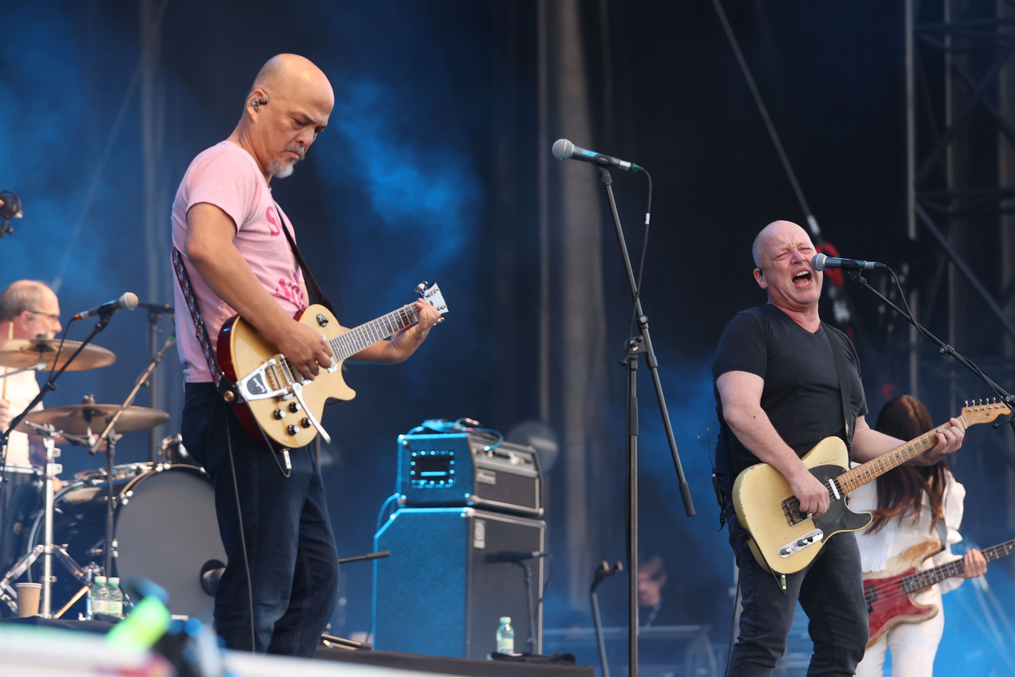 El cantante estadounidense del grupo Pixies, Frank Black, este sábado durante el concierto del Festival MadCool en Madrid.