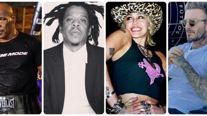 Mike Tyson, Jay-Z, Miley Cyrus y David Beckham, son algunos de los famosos que han invertido en negocios legales de cannabis.