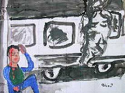 Roberto, 8 años.(Estos dibujos han sido realizados en el Programa de Difusión del Arte Moderno de los centros educativos canarios de S. Antonio, IES Puerto de la Cruz, Toscal Longuera y Trinity School Los Realejos Tenerife).