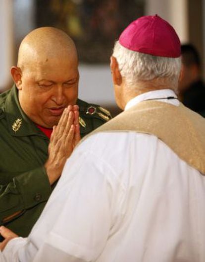 Hugo Chávez, en el santuario del Santo Cristo de la Grita.