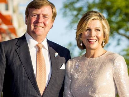 Guillermo y Maxima de Holanda, el 7 de mayo en un concierto en Ámsterdam.