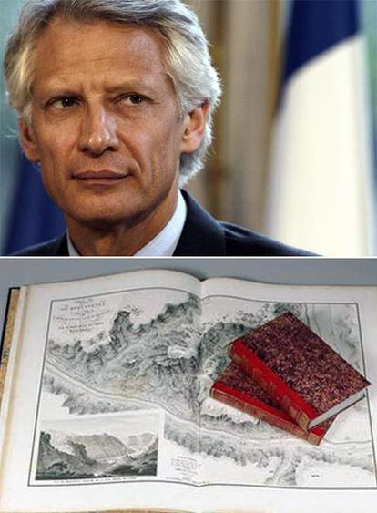 Villepin y uno de los objetos vendidos.