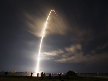 Lanzamiento del cohete Falcon 9. 