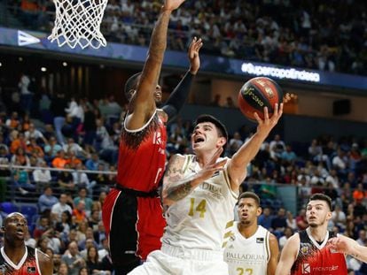 Encuentro entre el Real Madrid y el Fuenlabrada durante la Supercopa de España de baloncesto 2019.