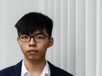 Joshua Wong, el 20 de junio en Hong Kong.