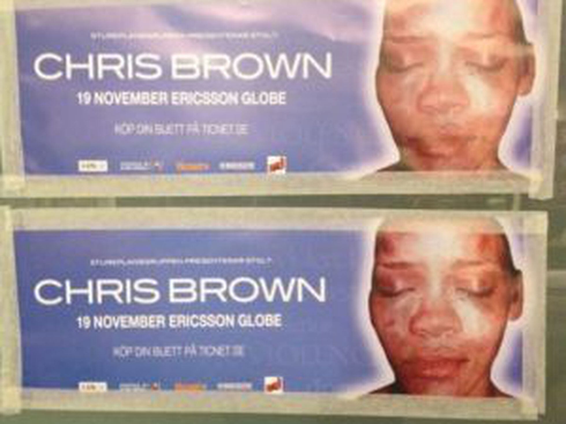 El cartel de la verg enza de Chris Brown Gente EL PA S