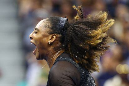 Serena Williams se lamenta.
