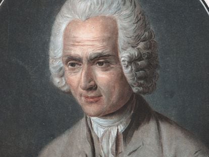 El filósofo y escritor Jean-Jacques Rousseau (1712-1778) retratado por Garneray Pierre Michel Alix.