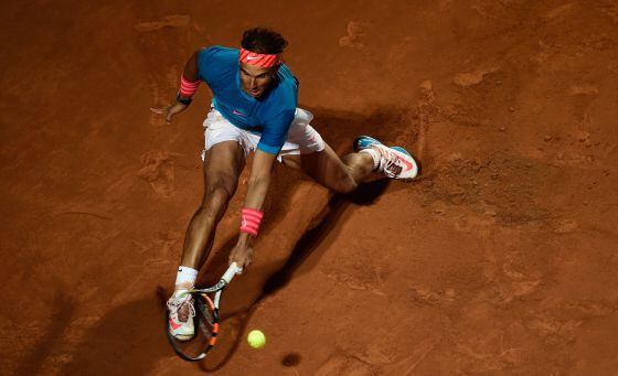 Nadal, en su partido de cuartos de final en el Torneo de Roma contra Stan Wawrinka.