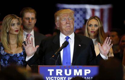 Trump, comparece este martes en Nueva York, tras ganar en Indiana