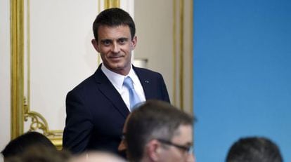 Manuel Valls, durante una reuni&oacute;n este mi&eacute;rcoles. 