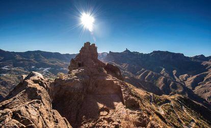 El Roque Bentayga, parte del conjunto de las montañas sagradas de Canarias.