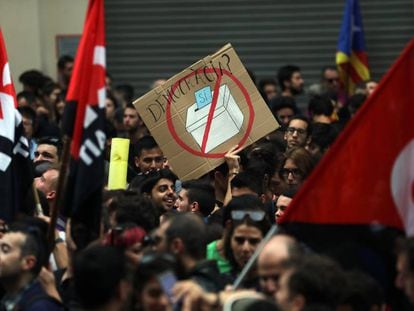 Manifestación contra la sentencia del 'procés'.