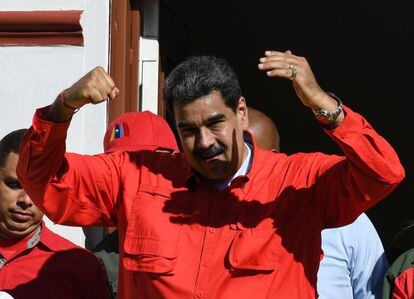 Nicolas Maduro en el Palacio de Miraflores el pasado 23 de enero
