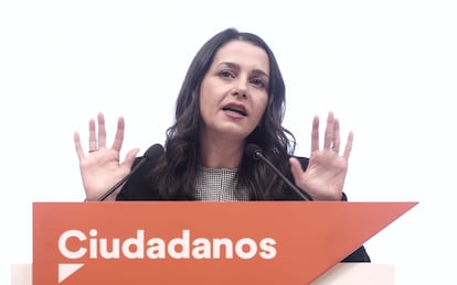 La presidenta de Ciudadanos, Inés Arrimadas.