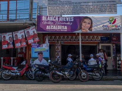 Propaganda política en la alcaldía de Cartagena del Chairá, en el departamento de Caquetá, el 27 de septiembre de 2023.