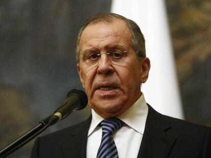 El ministro de Exteriores ruso, Serguéi Lavrov, este jueves en Moscú.