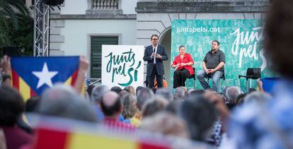 Artur Mas en el acto de Junts pel S&iacute; este jueves en Castelldefels.