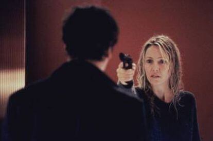 Heather Locklear, durante la película Impacto mortal (1997).