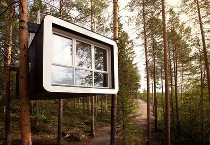 Tha Cabin (La cabaña) tiene capacidad para dos personas. Fue diseñada por Marten Cyrén y Gustav Cyrén en 2010.