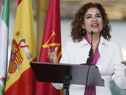 La ministra de Hacienda, María Jesús Montero, en un acto en Sevilla el pasado 4 de noviembre.