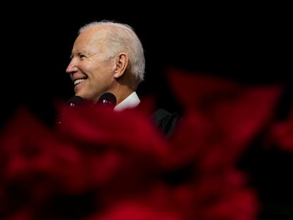 Joe Biden, el viernes en un acto en una universidad de Carolina del Sur.