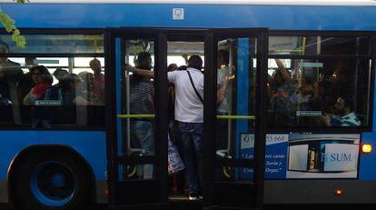 Un autobús de la EMT en Madrid.