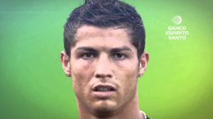 Un anuncio de BES con la imagen de Cristiano Ronaldo. 