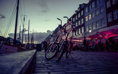 Atardecer en Nyhavn, en Copenhague.