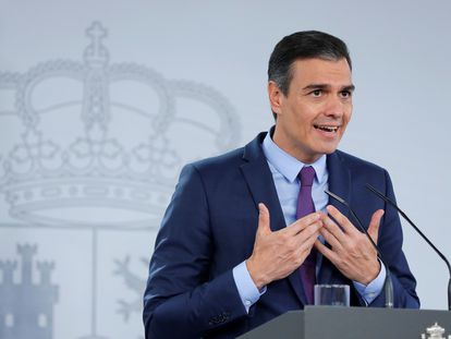 Pedro Sánchez, el martes, en la rueda de prensa tras el Consejo de Ministros.