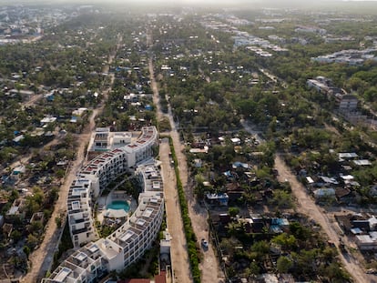 Vista áerea de la colonia 2 de Octubre, ubicada en Tulum, Quintana Roo, en 2022.