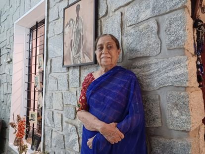 Usha Kapur, en su casa, en Bangalore.
