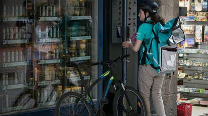 Una 'rider' en Barcelona.