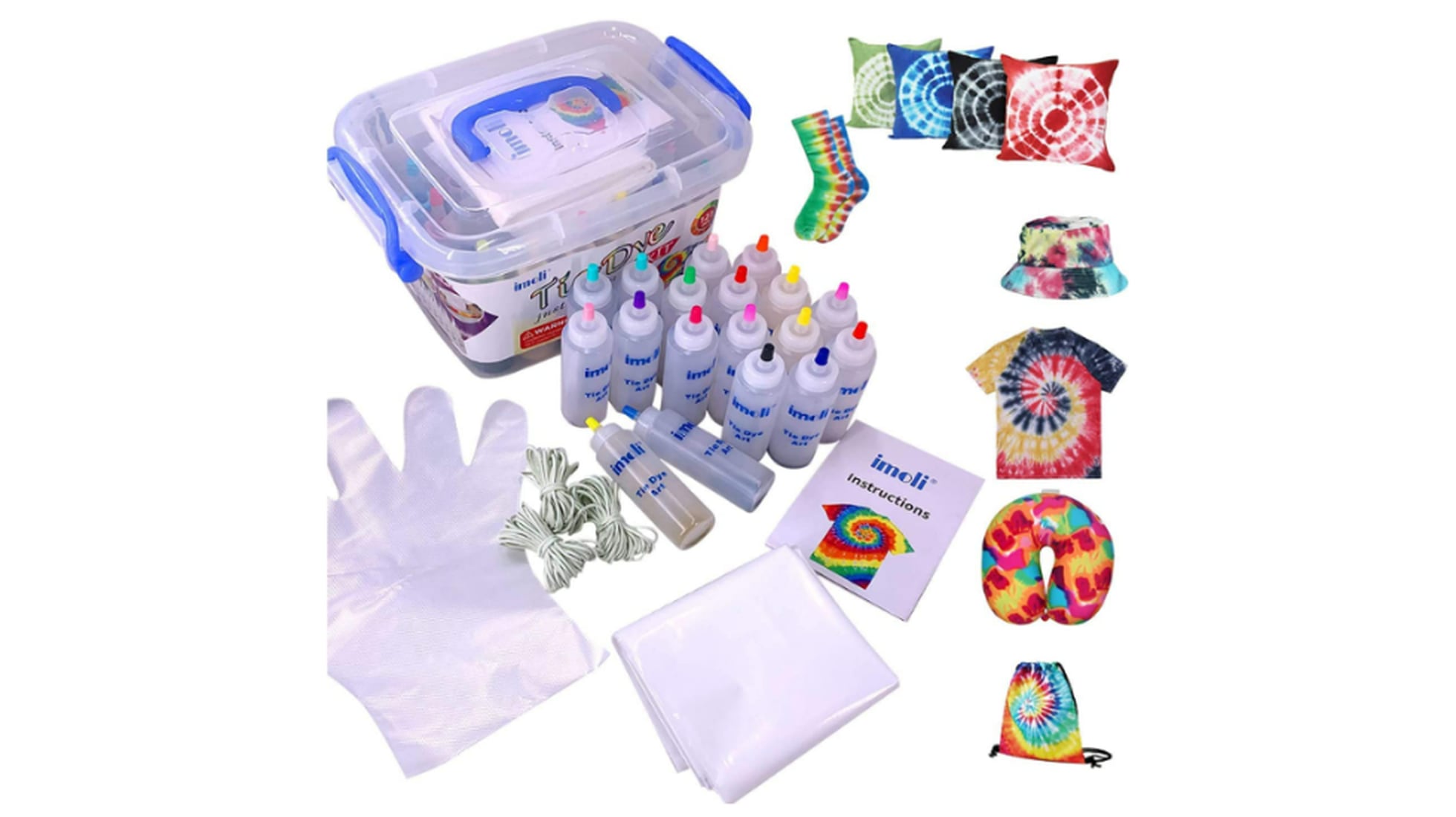 Kit Tie Dye Tinte Hogar Colorante Textil Teñir Ropa Batik 1a