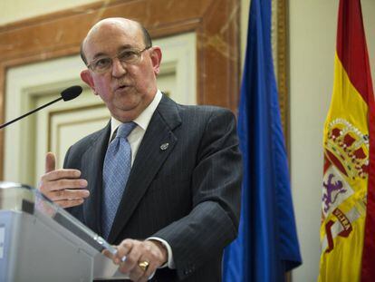 Andrés Ollero, durante una conferencia en Madrid.