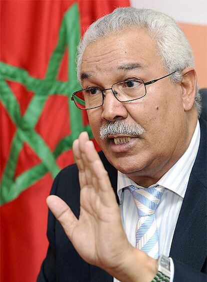 El cónsul de Marruecos en Canarias, Abderrahman Leibek, durante la rueda de prensa en las Palmas de Gran Canaria.