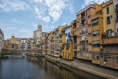 Vista general del riu Onyar, al seu pas per Girona, en una imatge d'arxiu.