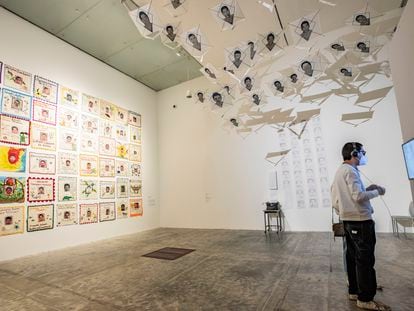 Exposición 'Giro Gráfico' en el Museo Universitario de Arte Contemporáneo MUAC, en Ciudad de México.