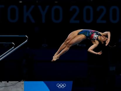 Gabriela Agúndez durante su exhibición en los Juegos Olímpicos.