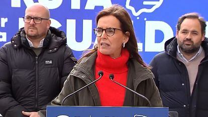 La vicesecretaria de Organización del Partido Popular, Carmen Fúnez, este domingo, en un acto.