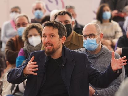 Pablo Iglesias, exlíder de Podemos, durante un acto preelectoral celebrado en Valladolid el pasado 24 de enero.