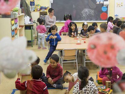 Una clase del colegio Joaquim Ruyra.