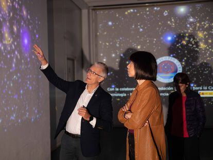 La ministra de Ciencia, Diana Morant, en septiembre en una visita al Observatorio Astrofísico en las islas Canarias.