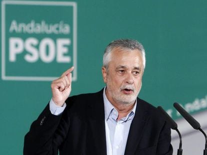 El presidente de la Junta de Andaluc&iacute;a, Jose Antonio Gri&ntilde;&aacute;n durante su intervenci&oacute;n en el Comit&eacute; Director del PSOE-A.