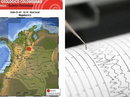 Se registra un temblor de magnitud 4,9 en Colombia.