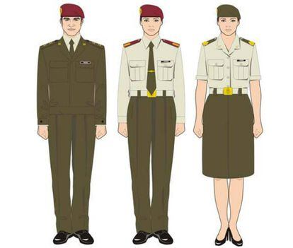Modelos de uniformidad del Ejército de Tierra.