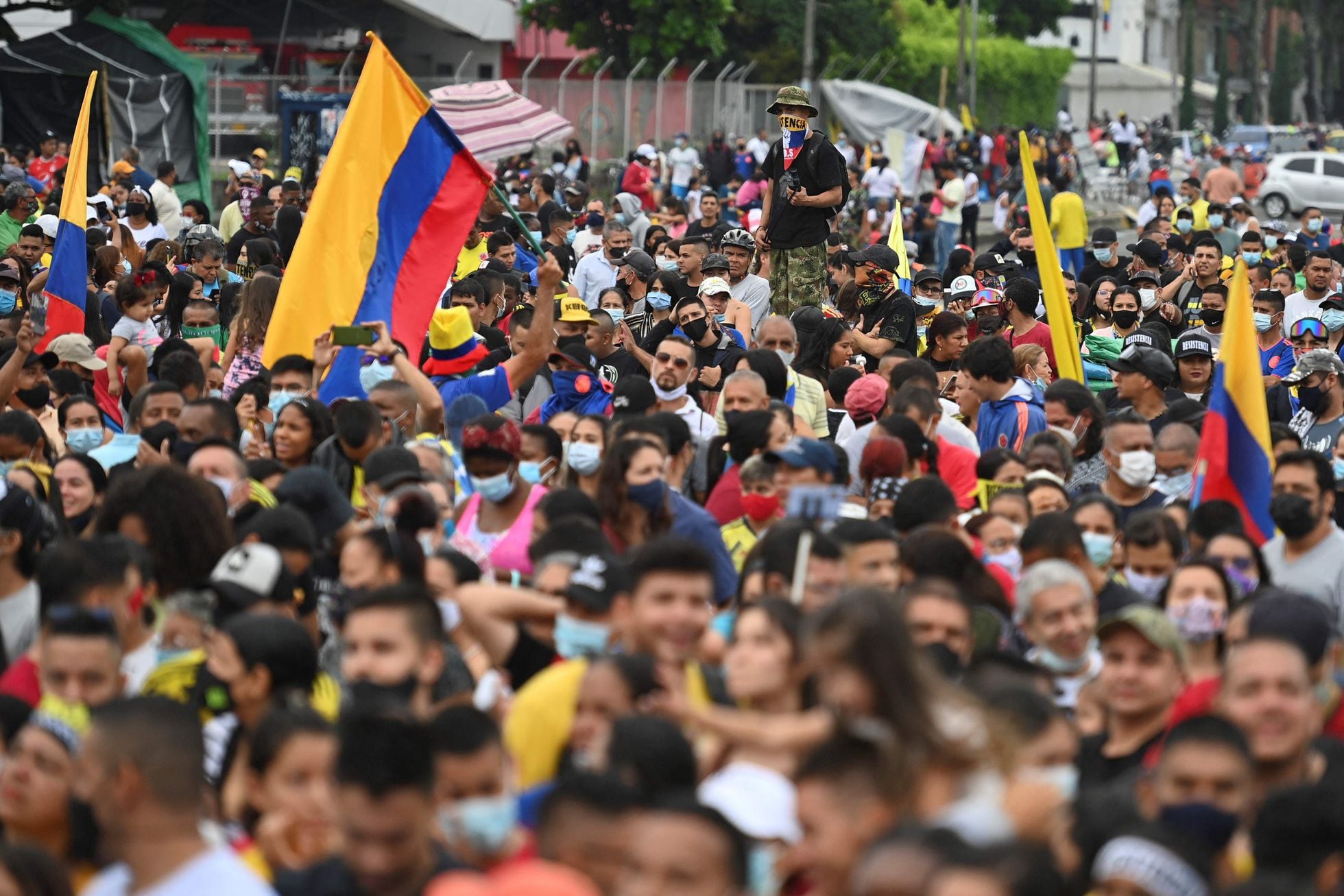 Los líderes de las protestas en Colombia anuncian la suspensión