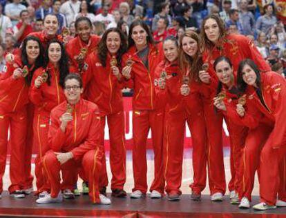 España, en el podio del Europeo de 2015.
