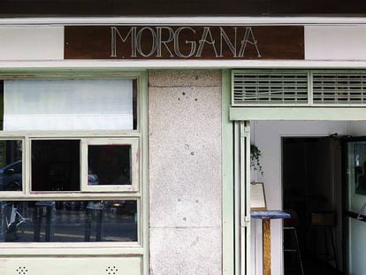 Fachada del restaurante madrile&ntilde;o Morgana, en el barrio de Chueca. 